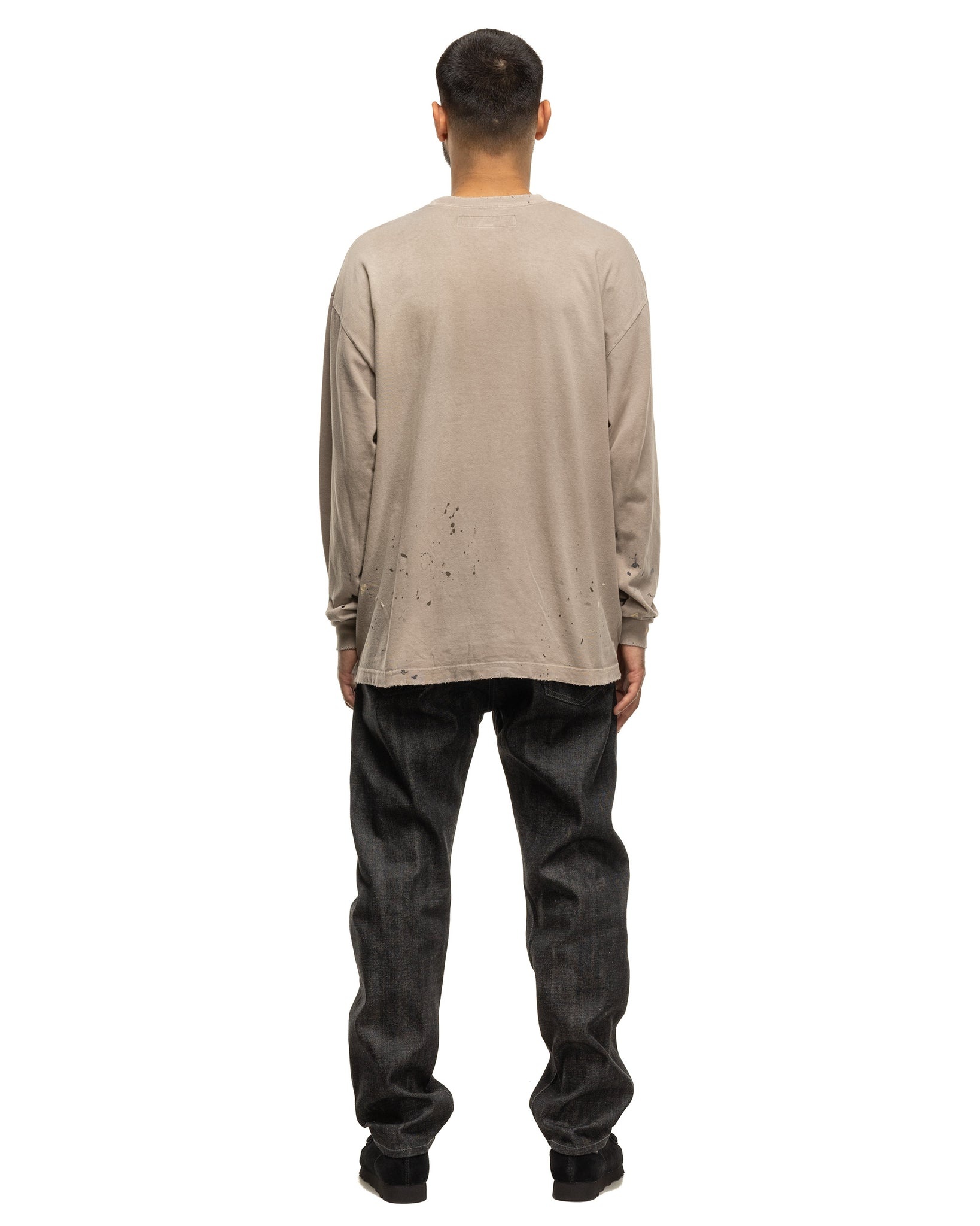 トップス NEIGHBORHOOD DAMAGE SWEATSHIRT GREIGE NEIGHBORHOOD Damage Crewneck LS Greige | havenshop | REVERSIBLE
