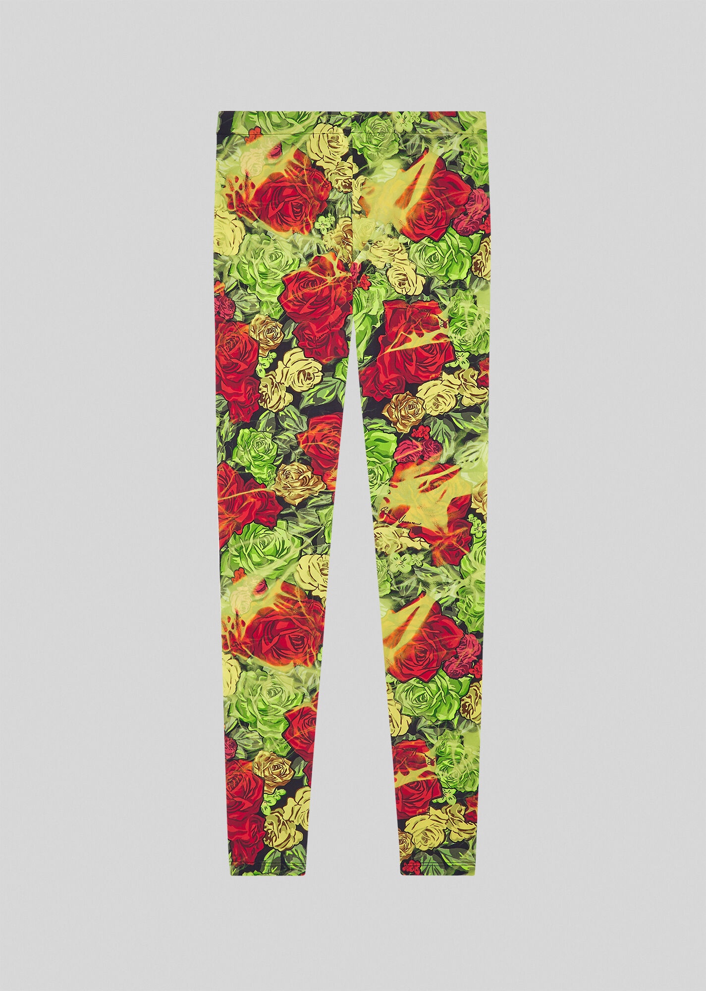 Tie-Dye Roses Print Leggings - 2