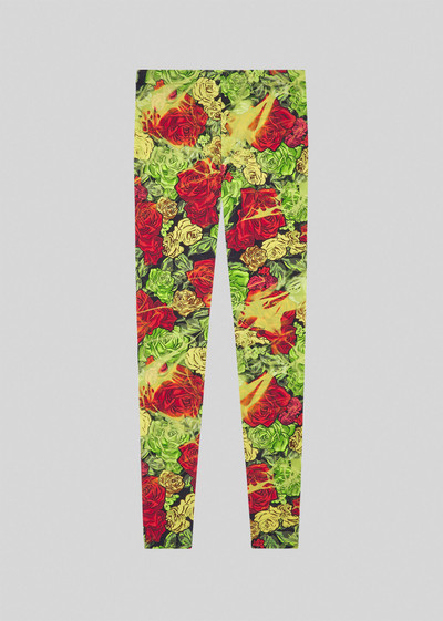 VERSACE Tie-Dye Roses Print Leggings outlook