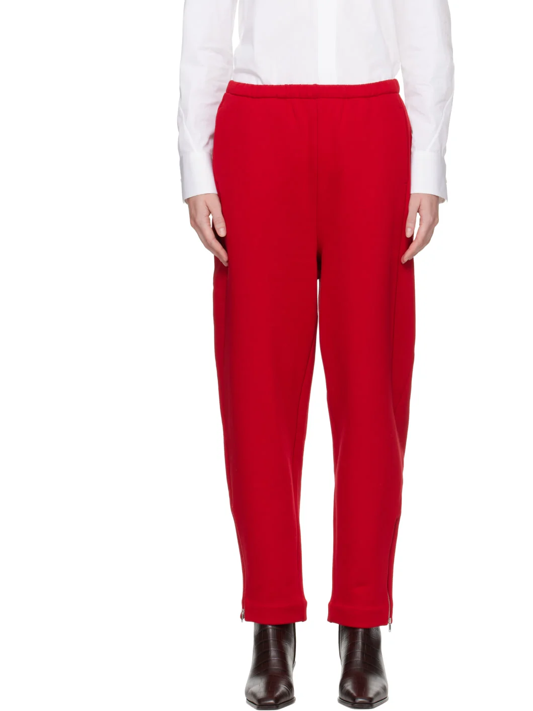 Red Fleece Lounge Pants - 1