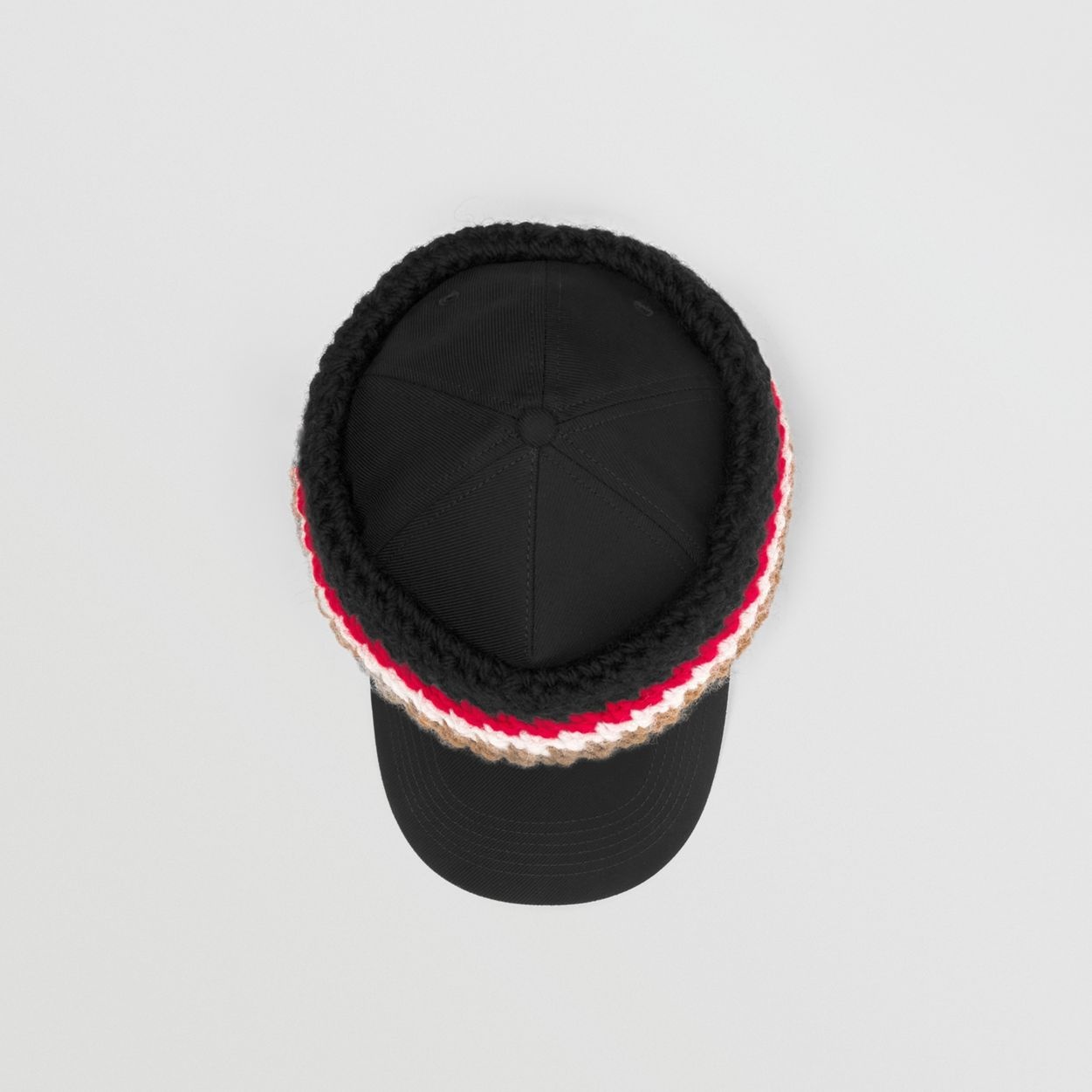 Cotton Baseball Cap with Crochet Knit Headband - 6
