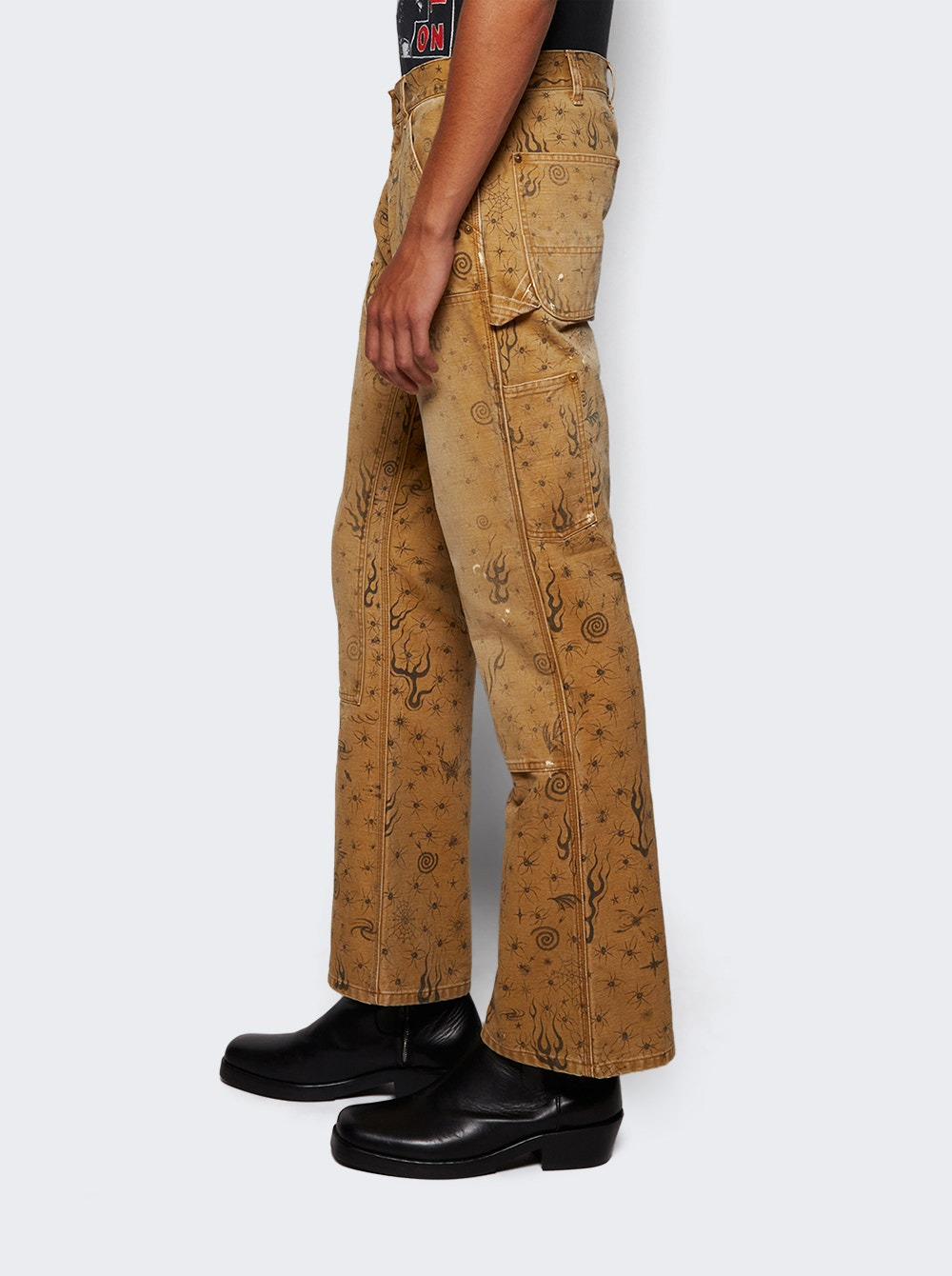 X Dr. Woo Double Knee Pants Beige - 3
