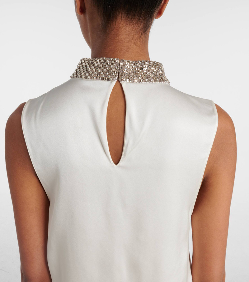 Sequined silk satin top 5