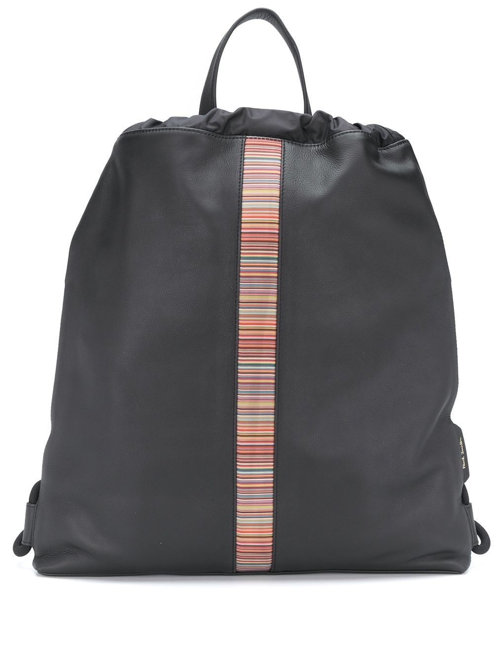 striped drawstring backpack - 1