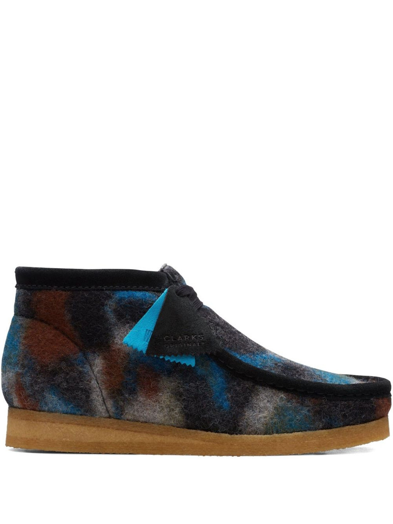 patterned lace-up "Black" boots 1