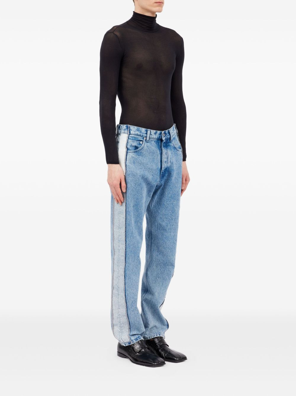 panelled regular jeans - 3