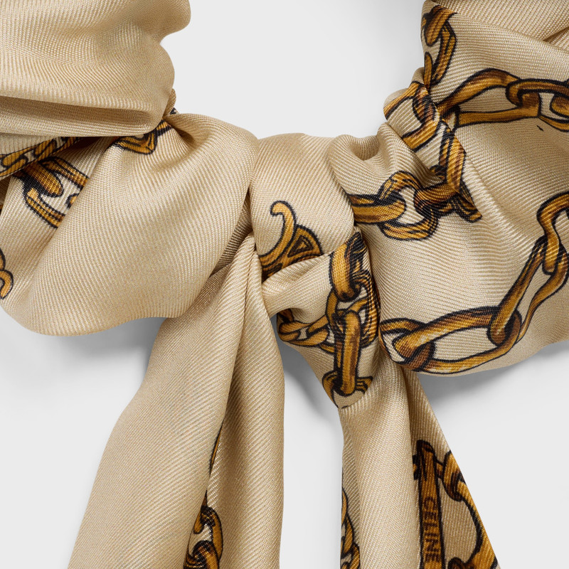 CELINE Celine Chains Bow Scrunchy in Silk outlook