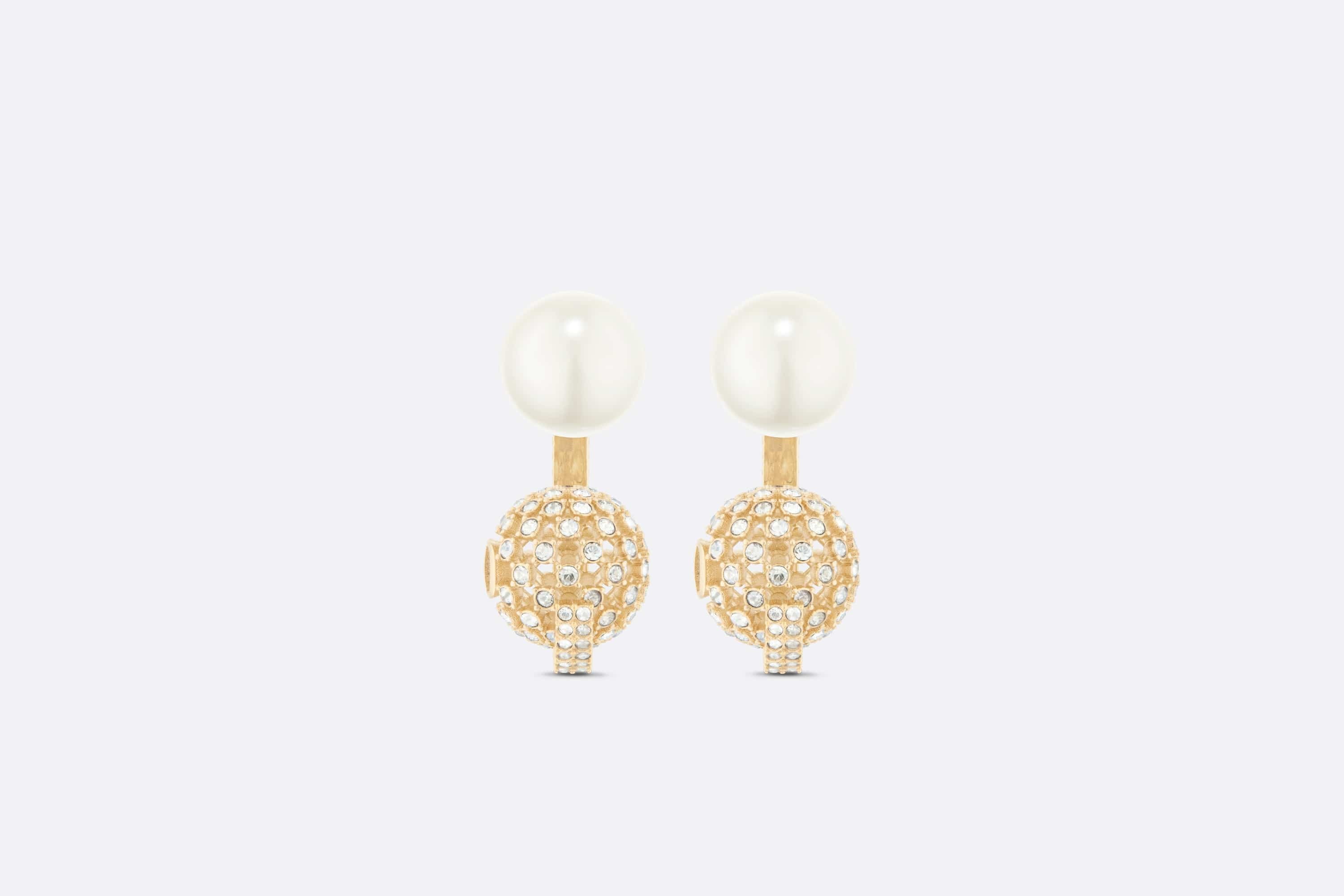 Dior Tribales Gemini Earring Gold-Finish Metal and a White Resin