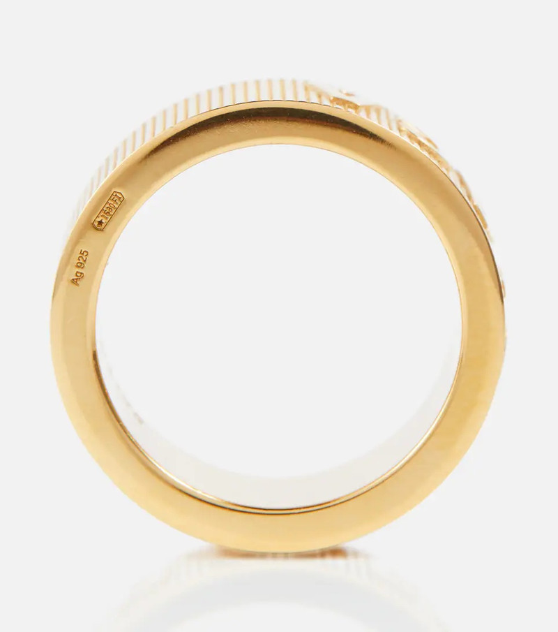 BALENCIAGA Logo sterling silver ring outlook