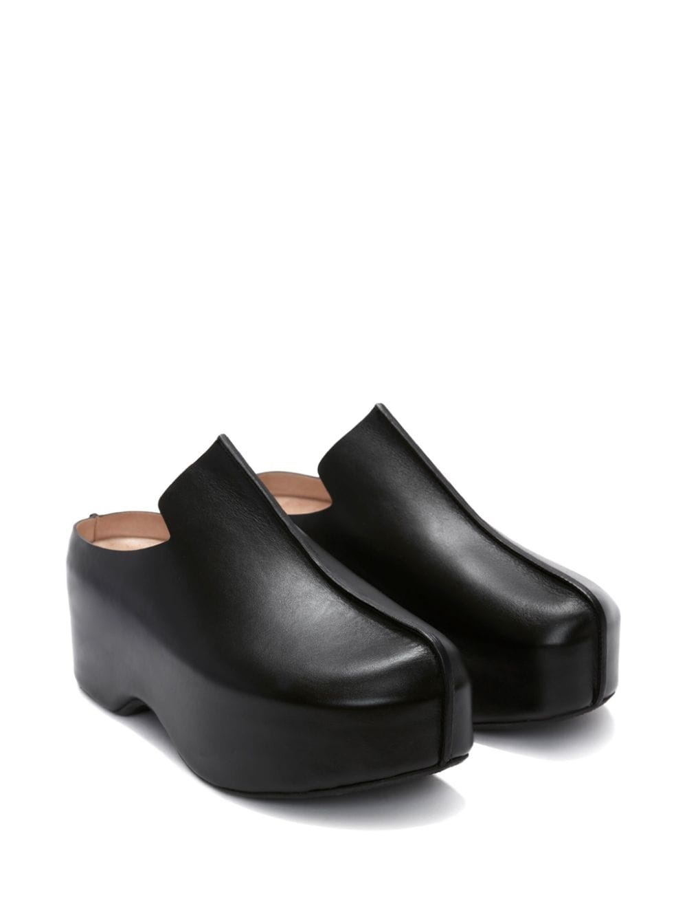 leather platform loafers - 2