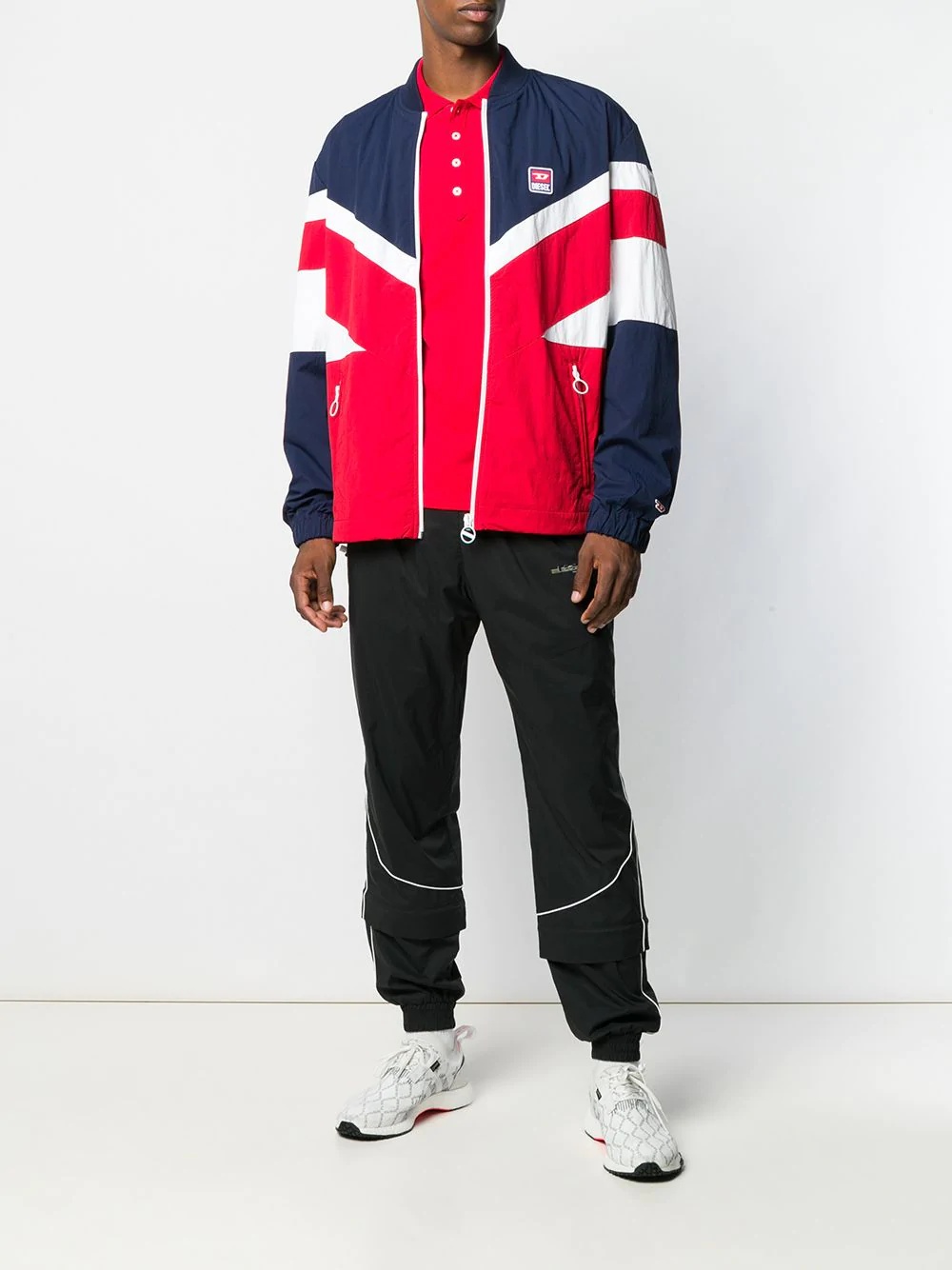 colour-block technical jacket - 2