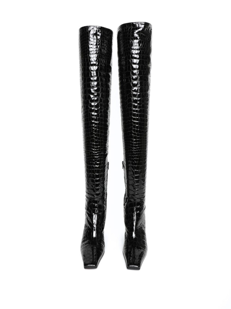 KHAITE Marfa 85mm leather boots outlook