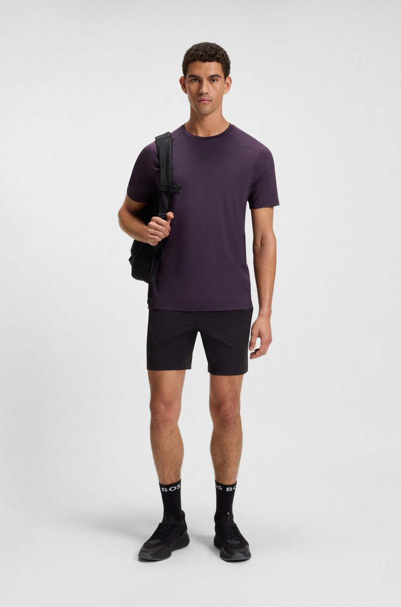 BOSS ACTIVE SLIM-FIT T-SHIRT WITH DECORATIVE REFLECTIVE DETAILS outlook