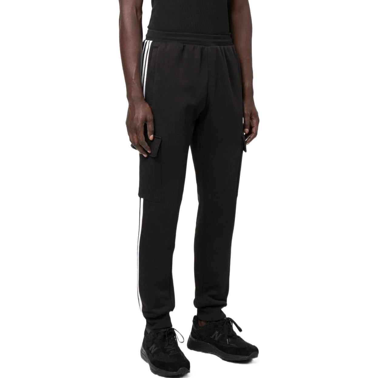 Men's adidas originals Solid Color Logo Printing Cargo Bundle Feet Sports Pants/Trousers/Joggers Bla - 3