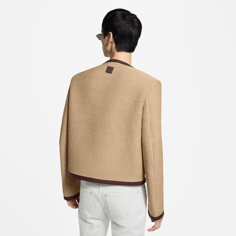 Embellished Raffia Chic Collarless Jacket 5