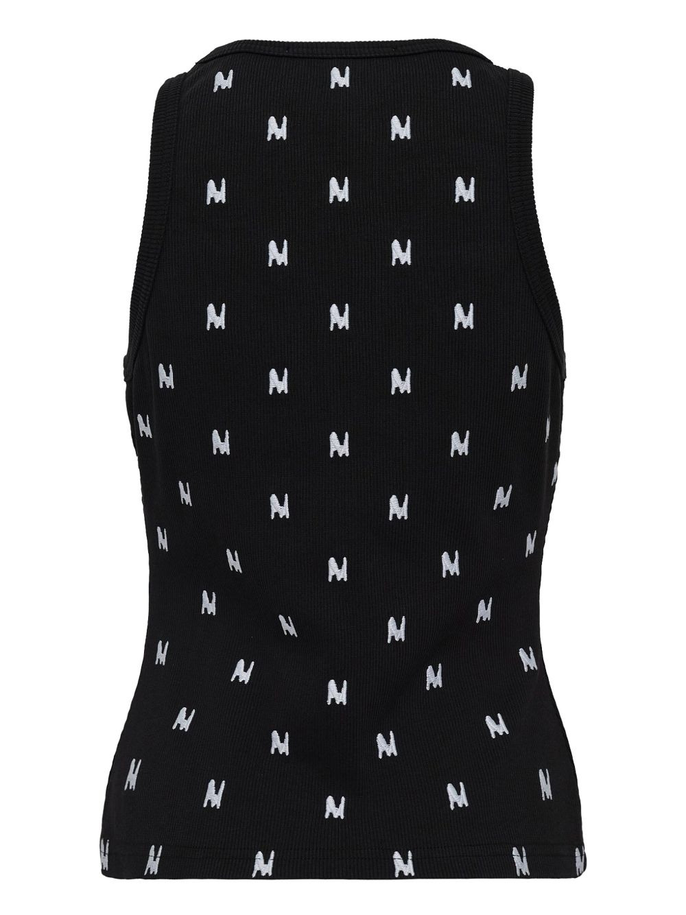 ribbed logo-embroidered tank top - 3