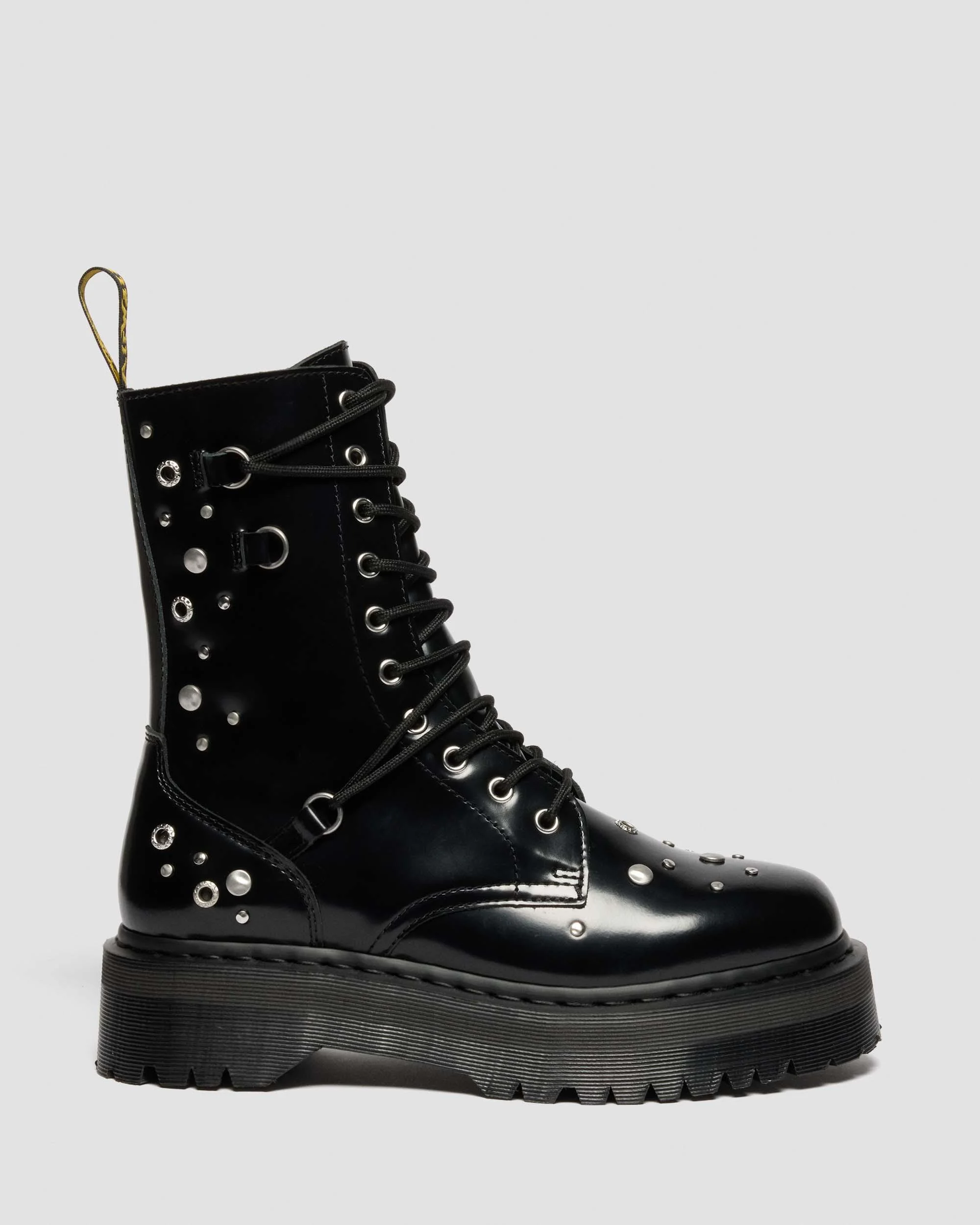 JADON HI Studded Buttero Leather Platform Boots - 1