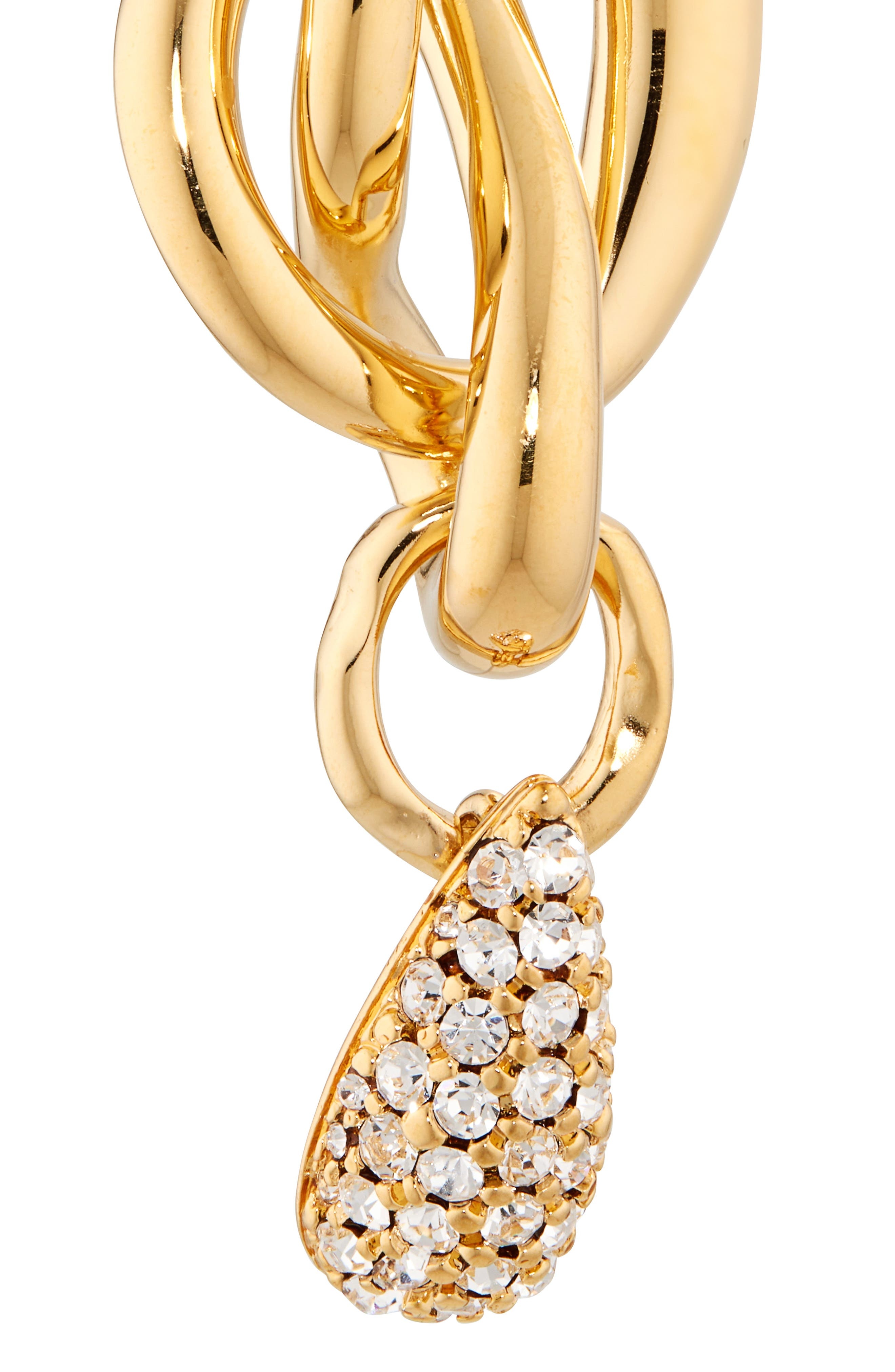 Oscar de la Renta Twisted O Knot Pavé Drop Earrings in Yellow Gold at Nordstrom - 6