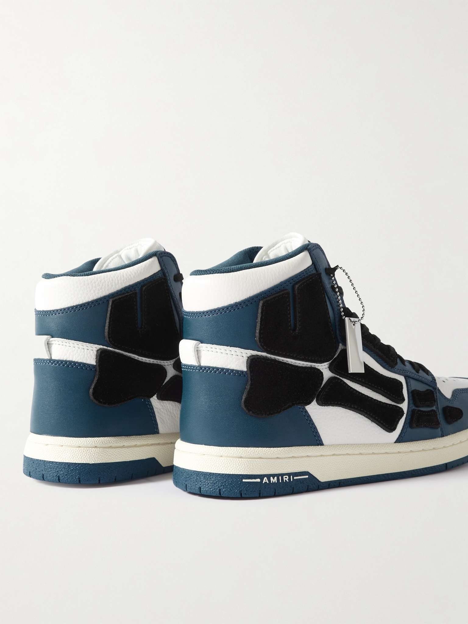 Skel-Top Colour-Block Leather and Nubuck High-Top Sneakers - 5
