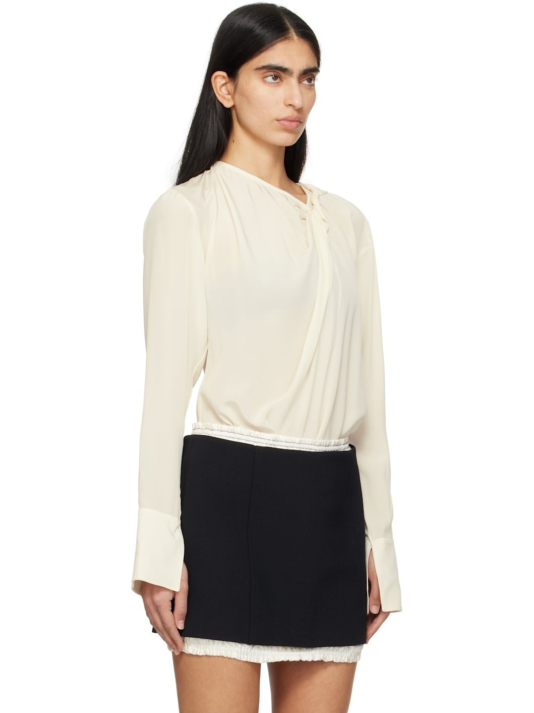 Off-White Twist Detail Scarf Blouse - 2
