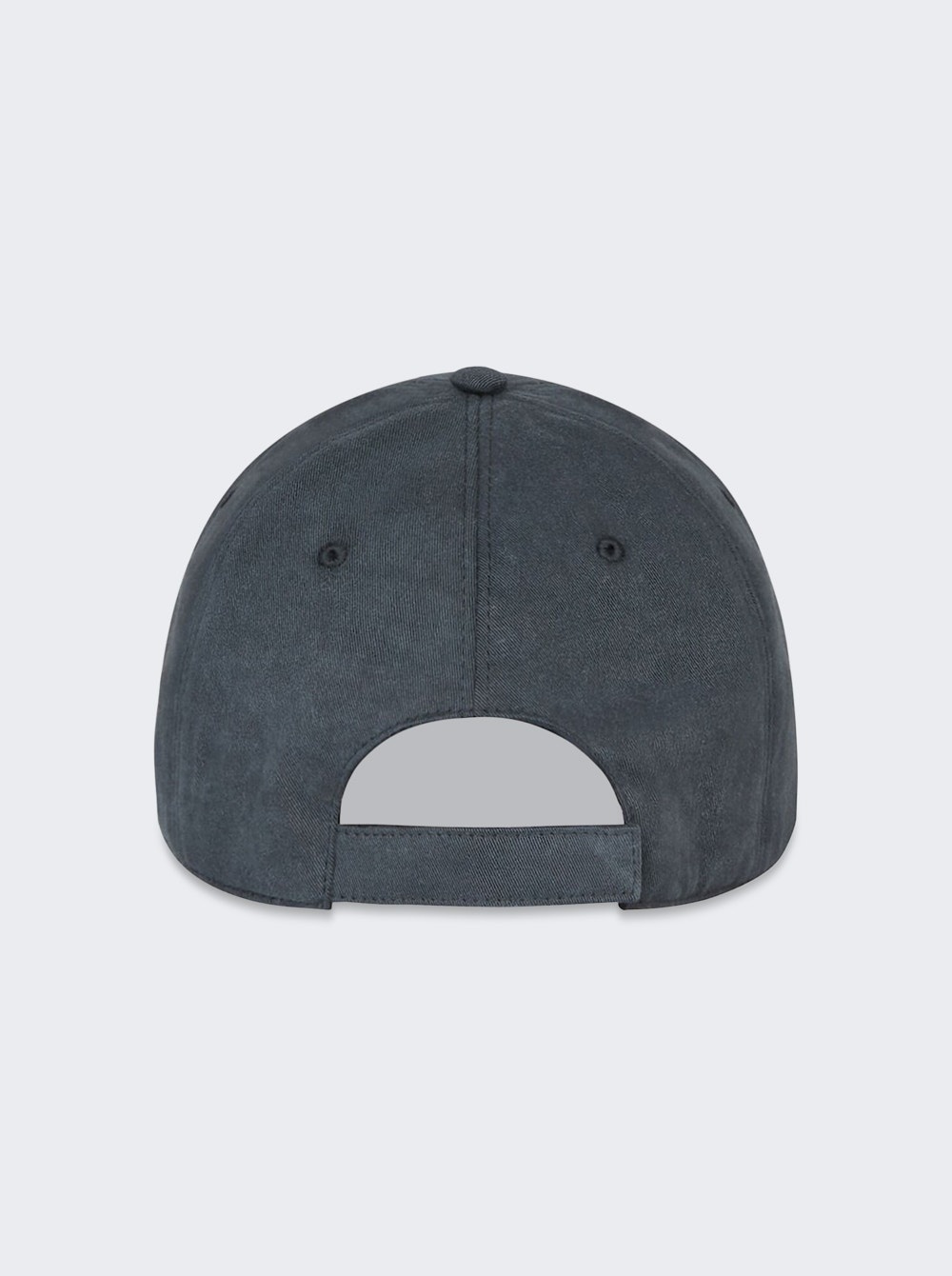 Embroidered Canvas Cap Washed Black - 4