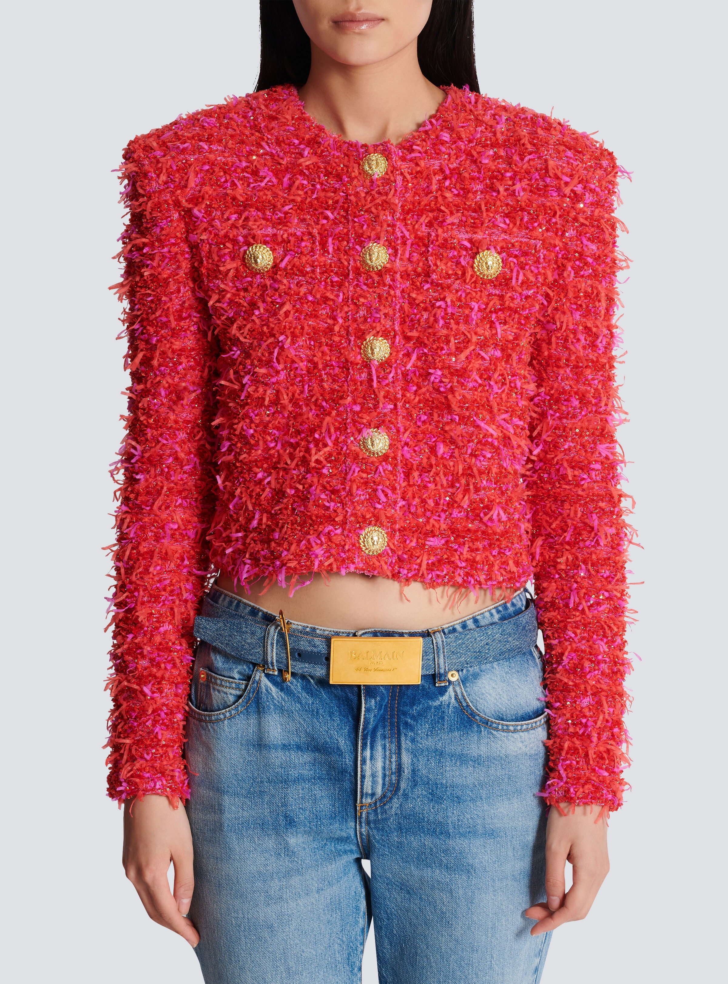 Cropped tweed jacket - 5