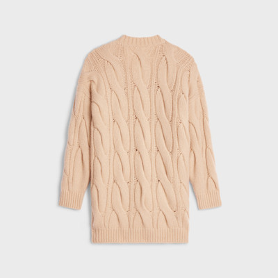 CELINE cable-knit long cardigan in cashmere and silk outlook