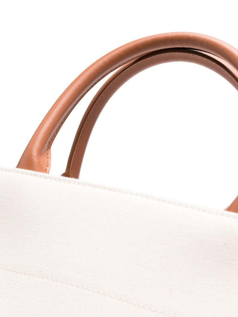 logo-print leather tote bag 4