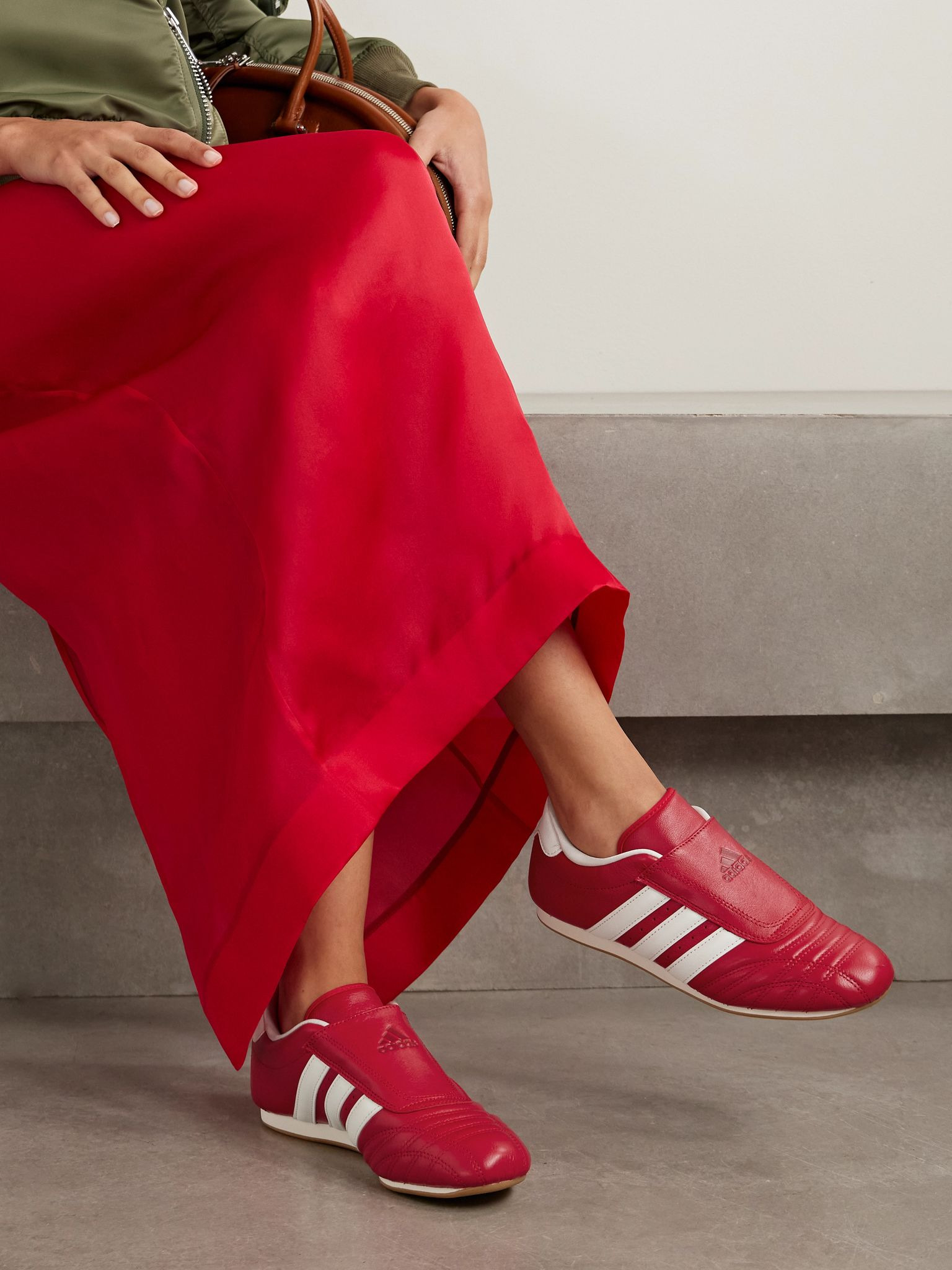 Taekwondo leather sneakers Red - 3
