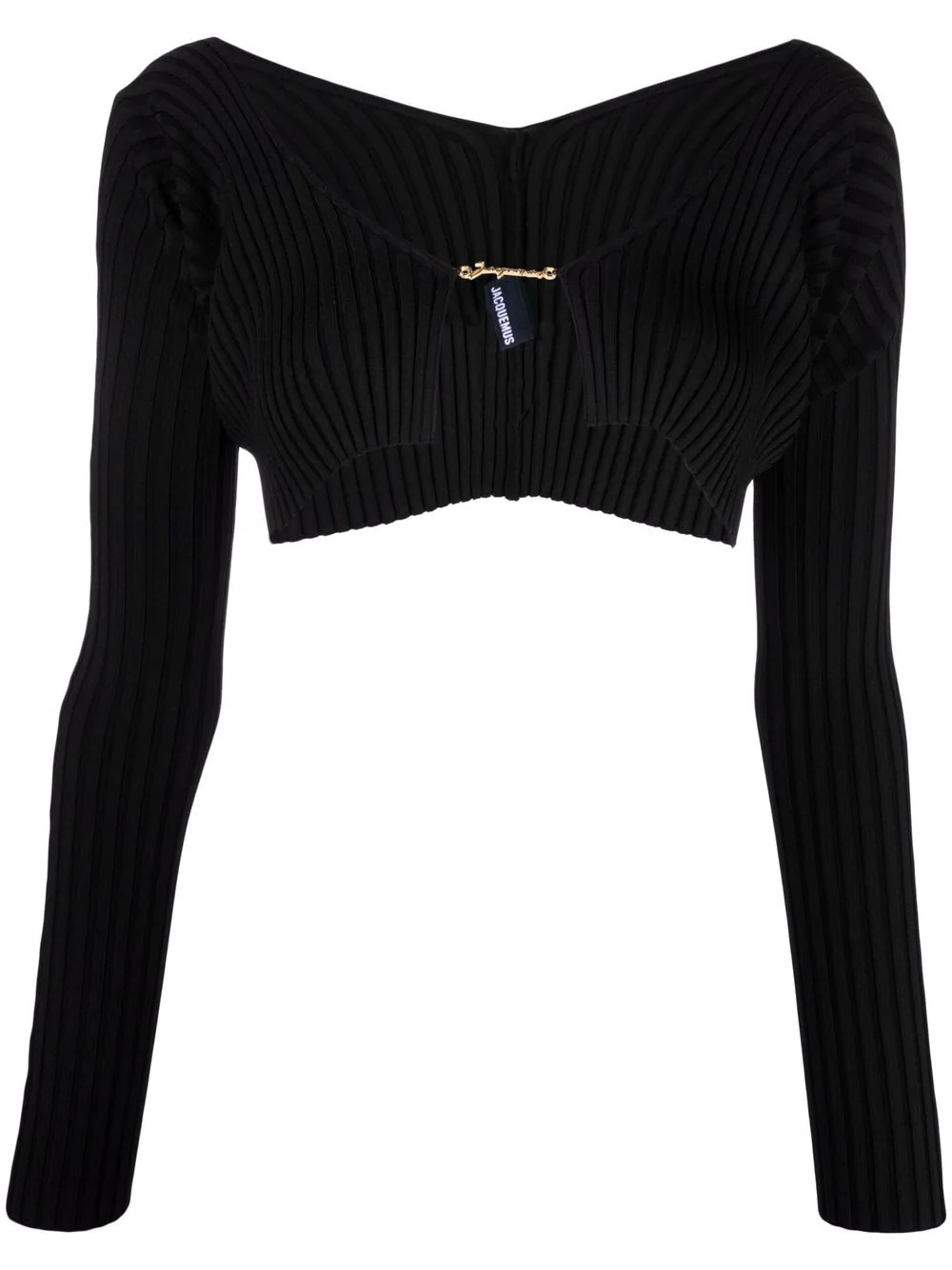 La maille Pralù logo-charm cropped knitted cardigan - 1