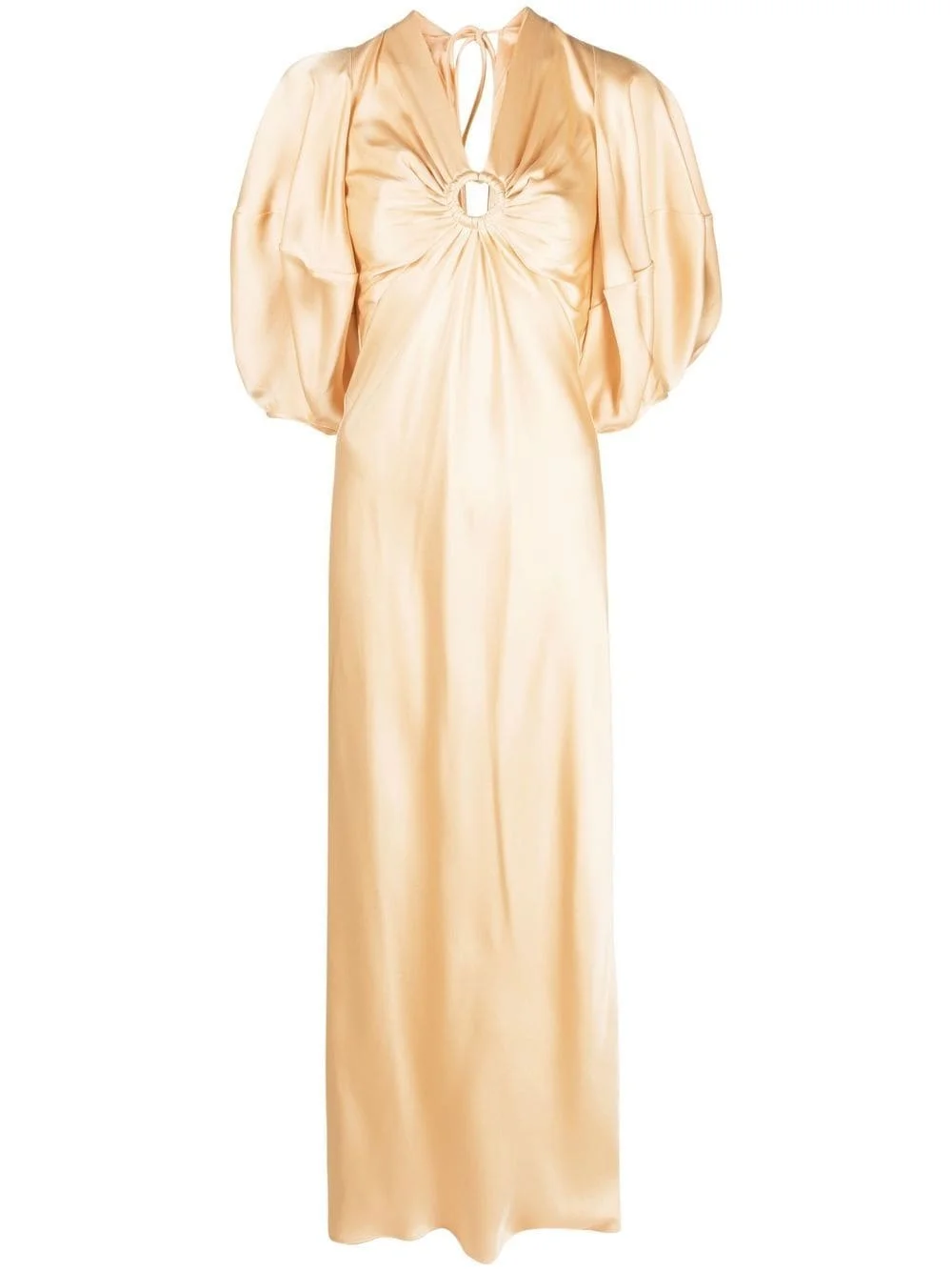 V-neck short-sleeve dress - 1