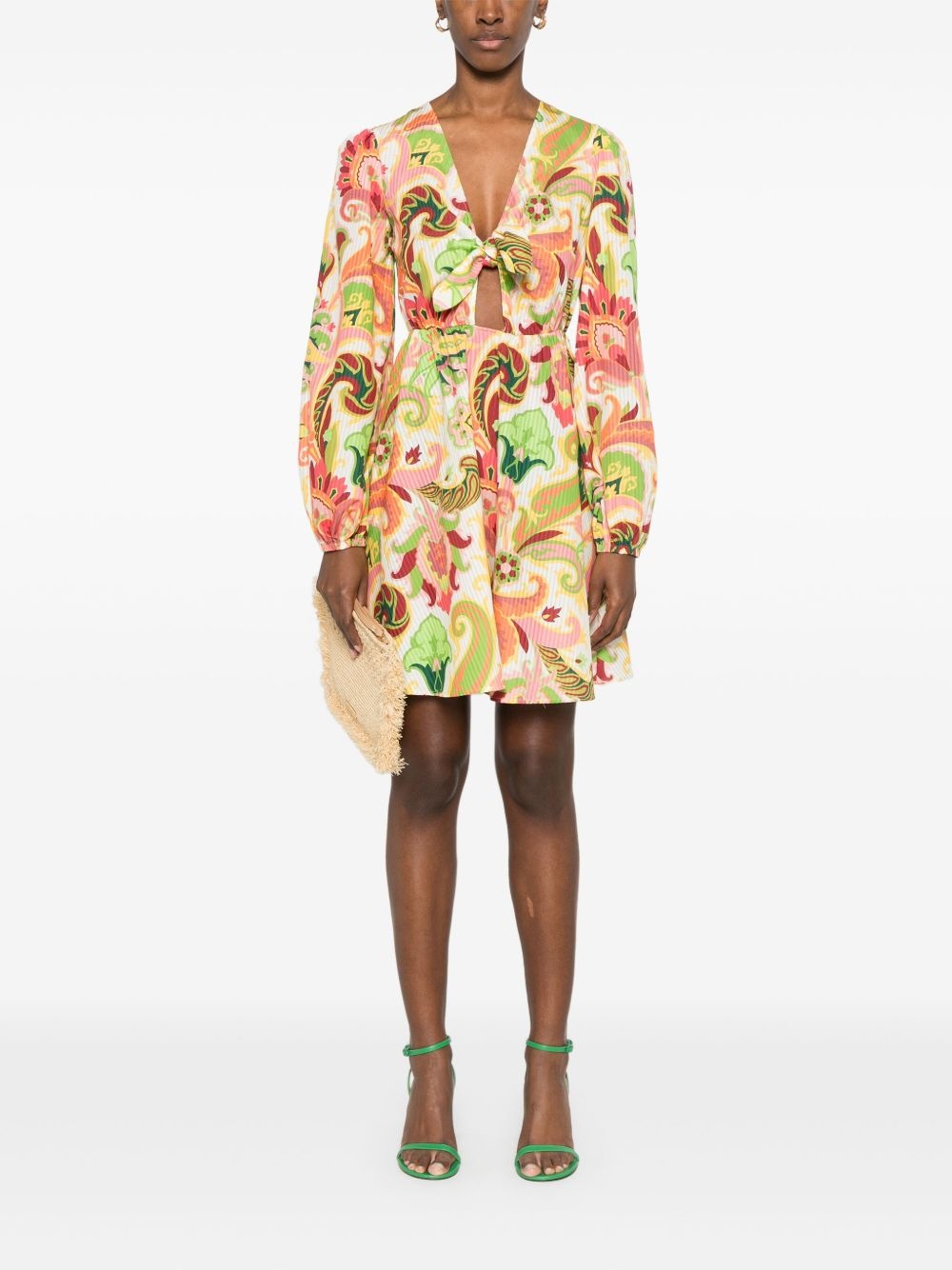 paisley-print dress - 2