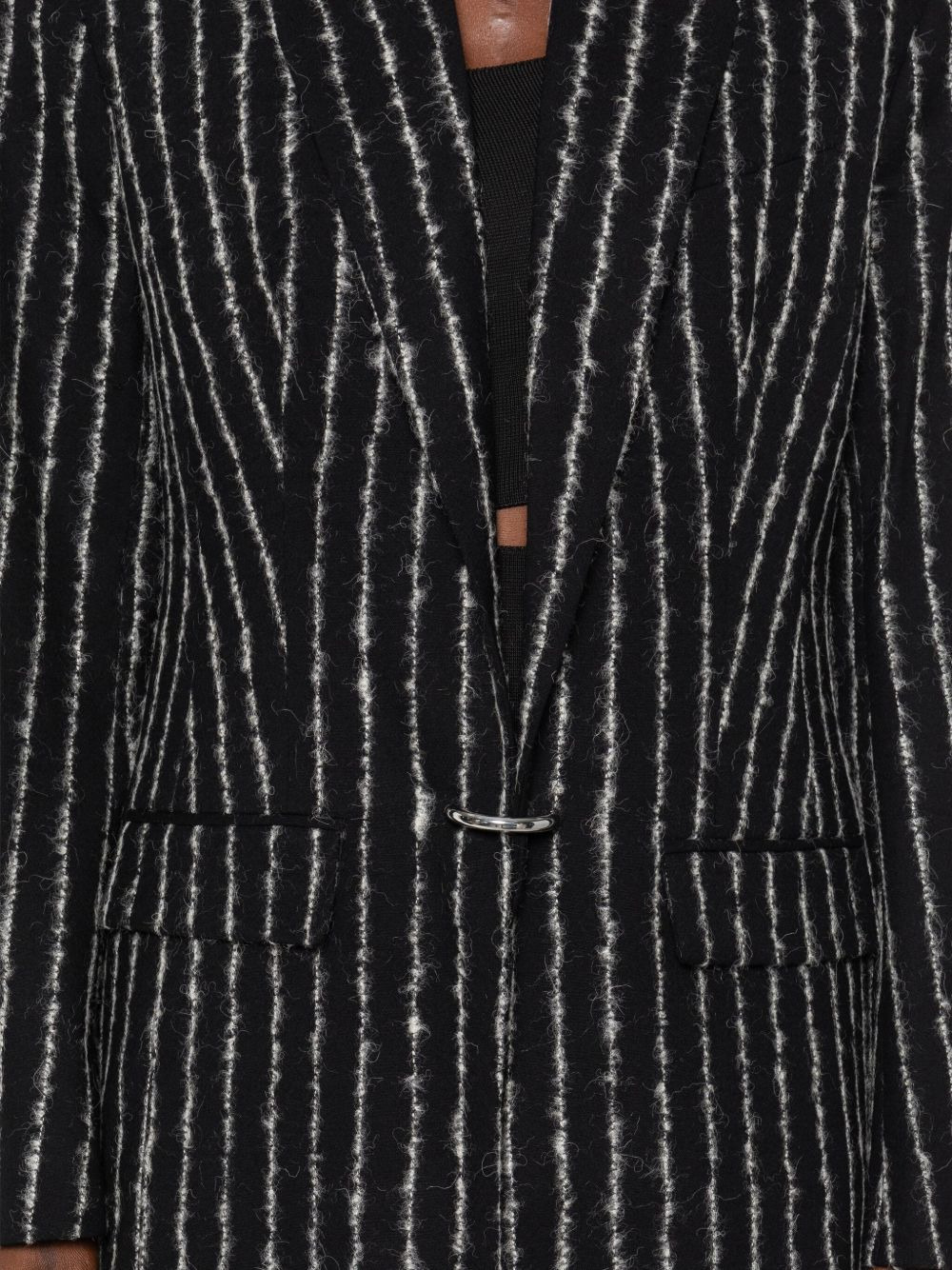 pinstripe wool coat - 5