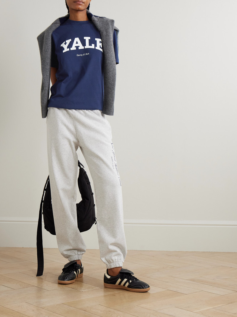 Sporty & Rich Yale Printed Cotton-jersey T-shirt outlook
