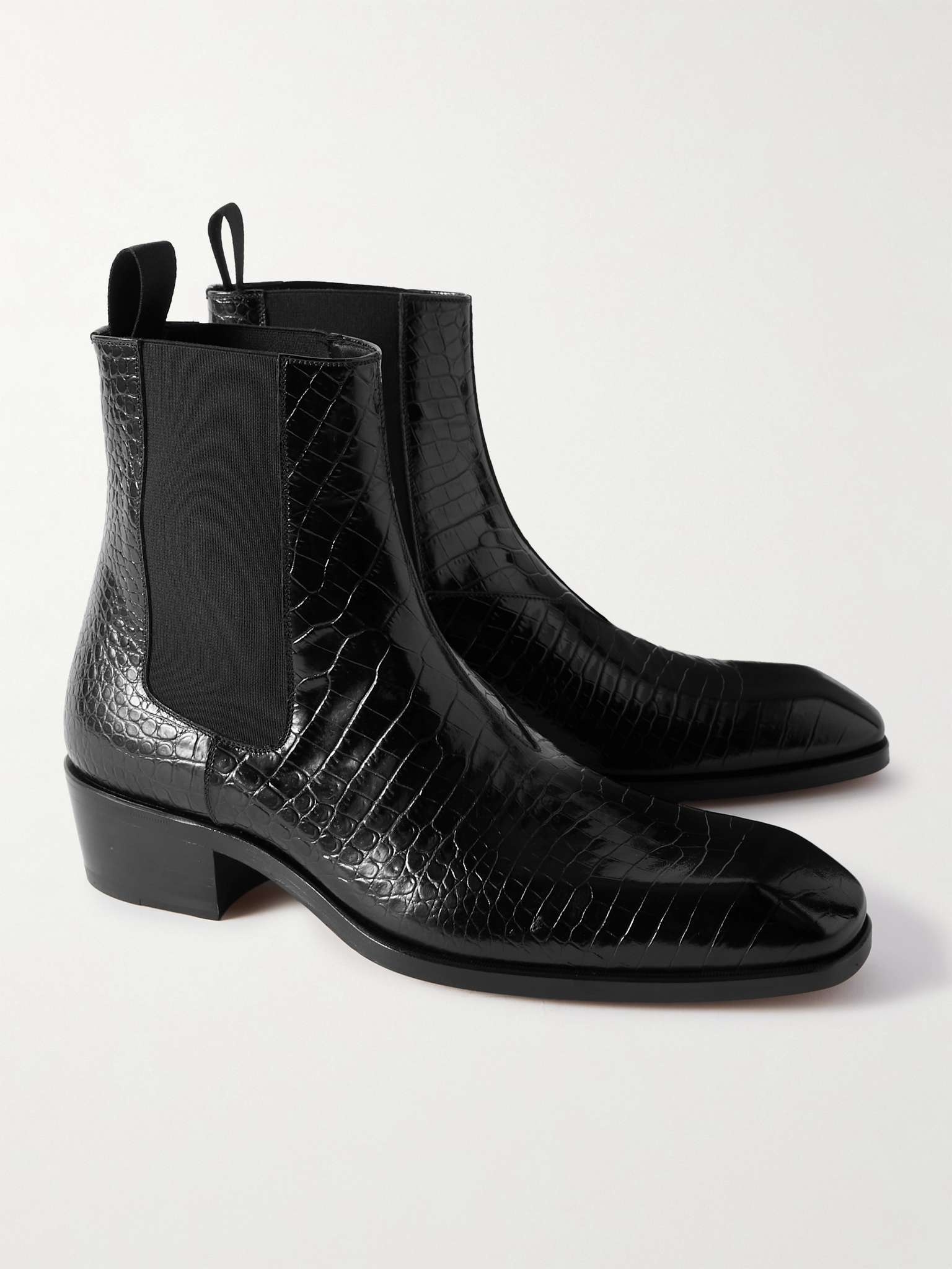 Bailey Croc-Effect Patent-Leather Chelsea Boots - 4
