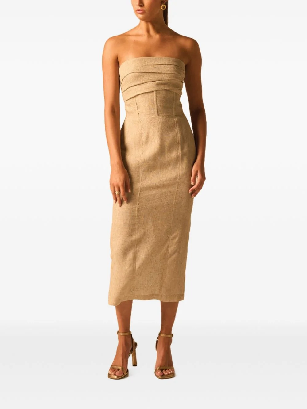 Bellucci strapless midi dress - 1