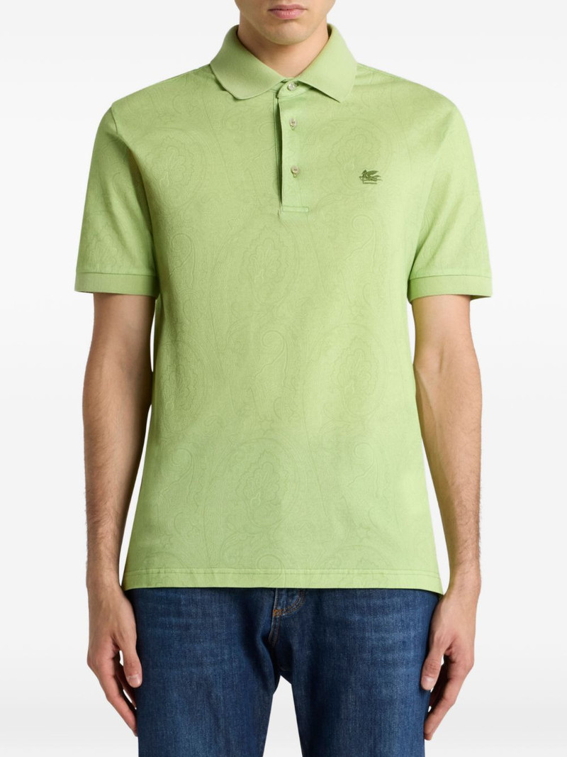 Etro arnica-motif polo shirt outlook
