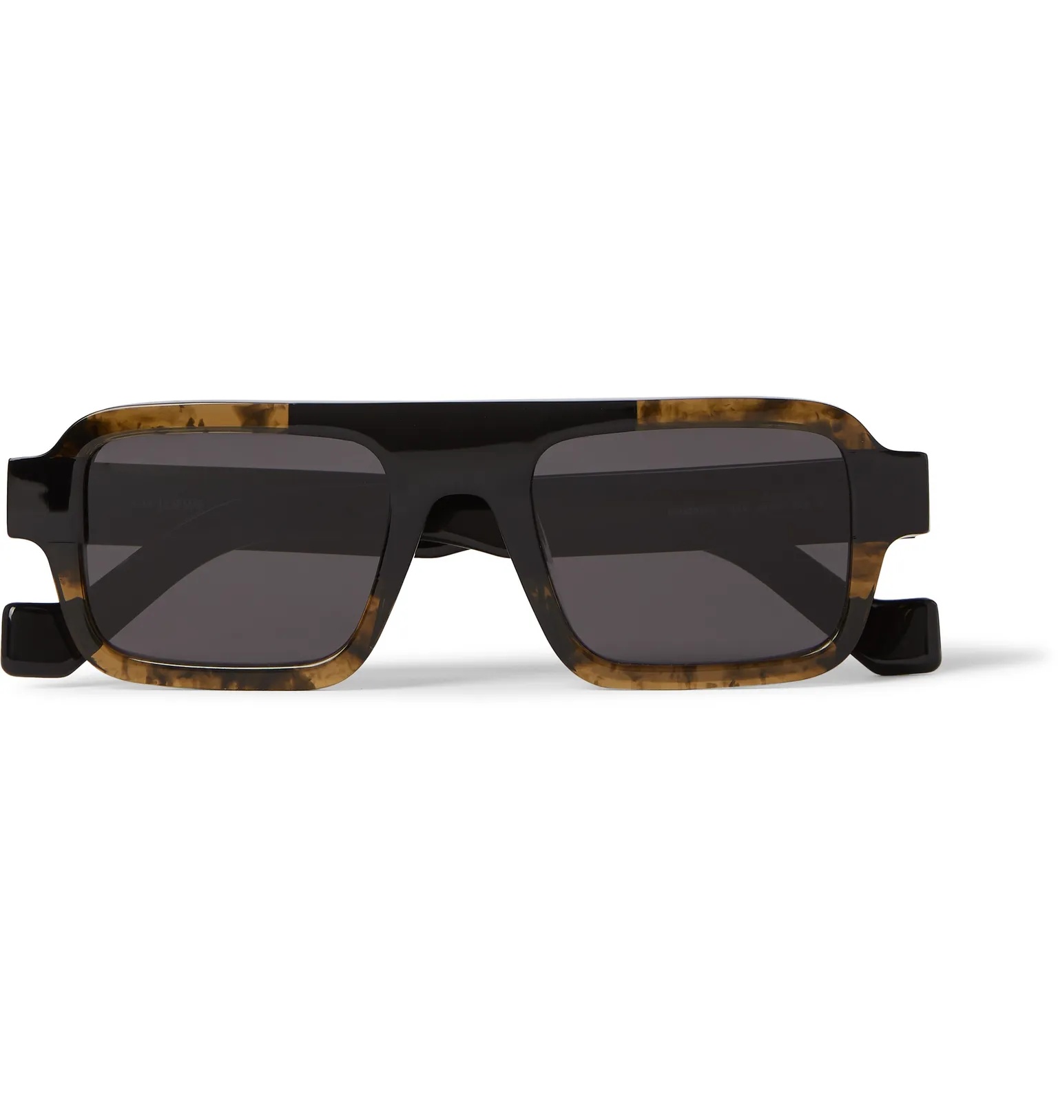 Rectangle-Frame Tortoiseshell Acetate Sunglasses - 1