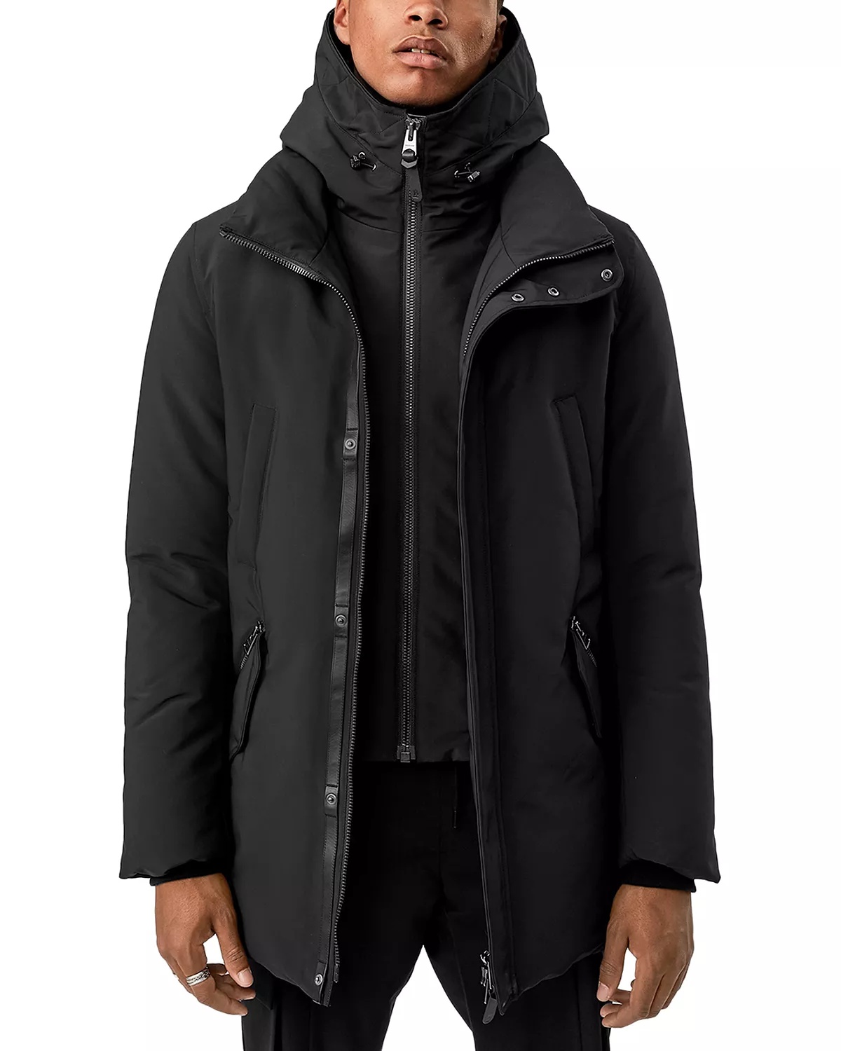 MACKAGE Edward 2 in 1 Down Coat with Removable Hooded Bib bloomingdales REVERSIBLE