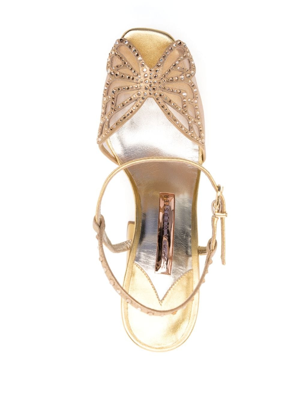 Farfalla crystal-embellished 140mm sandals - 4