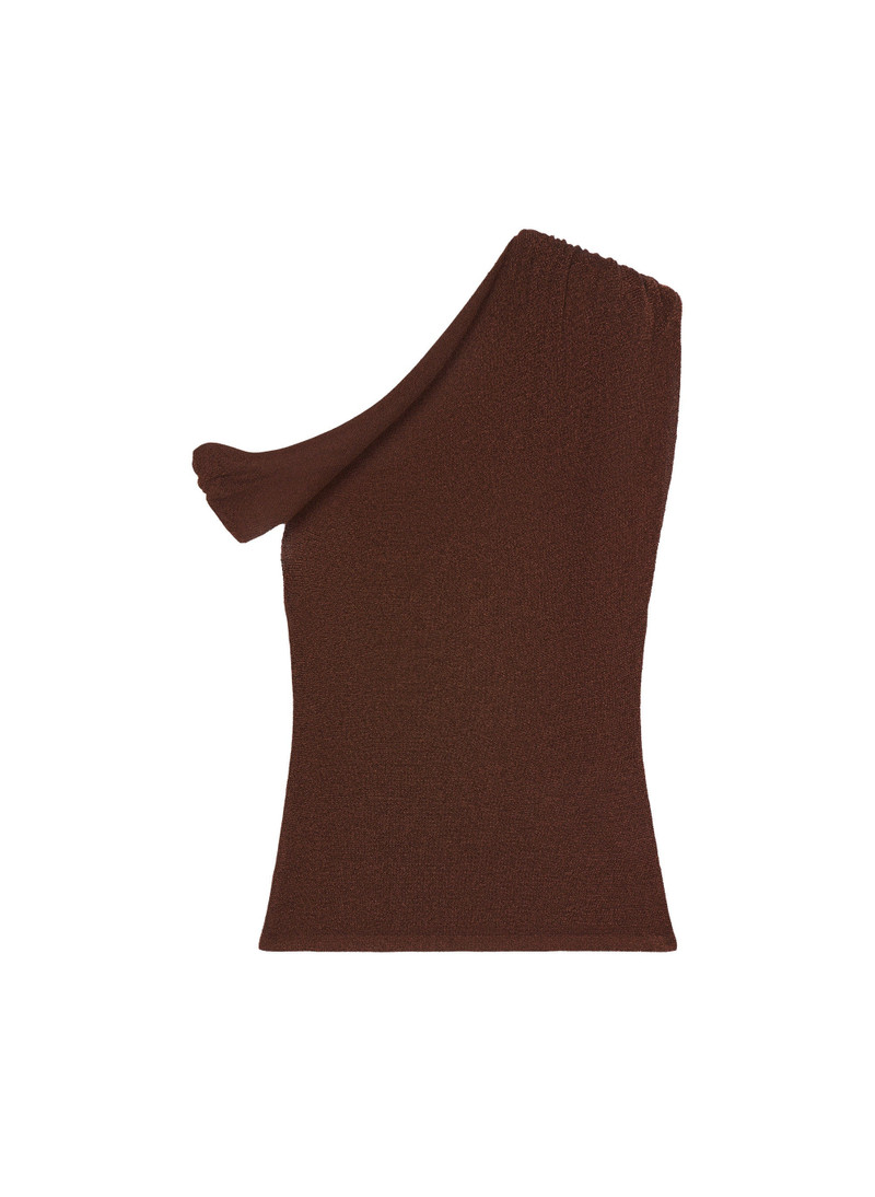 Mona Metallic Knit Asymmetric Top 1