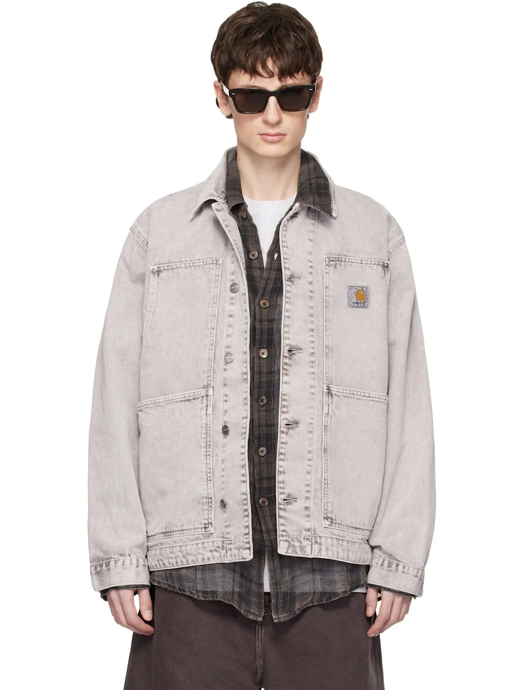Pink OG Double Front Denim Jacket - 1