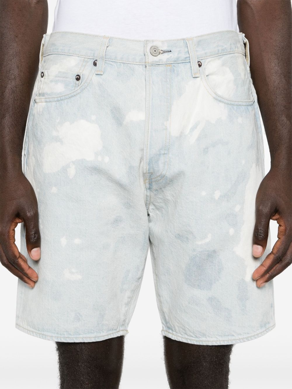 501 '80s bleached denim shorts - 5