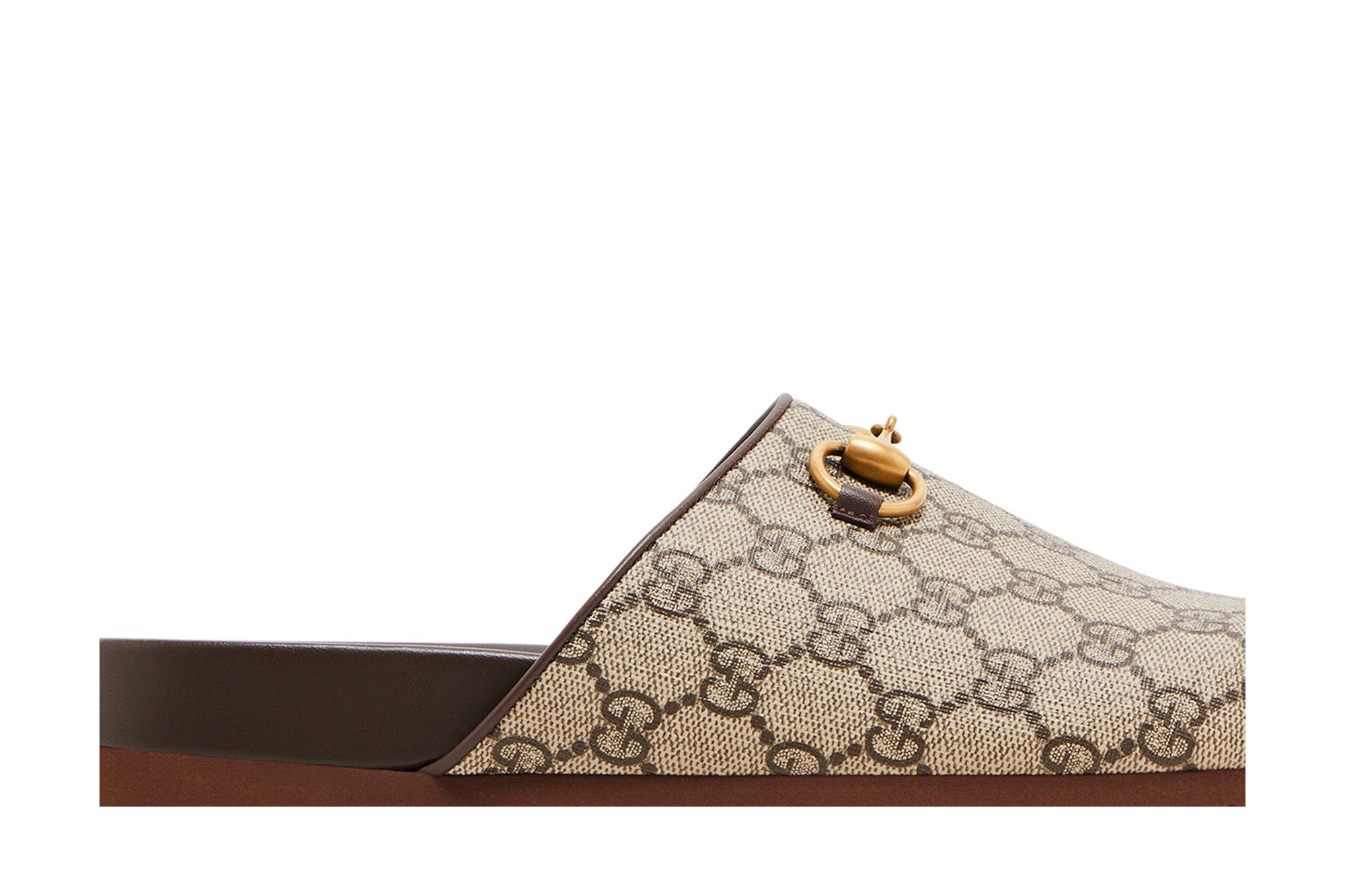 Gucci Wmns Horsebit Slipper 'GG Supreme - Beige' - 2