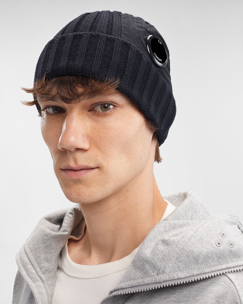 C.P. Company Extra Fine Merino Wool Lens Beanie outlook