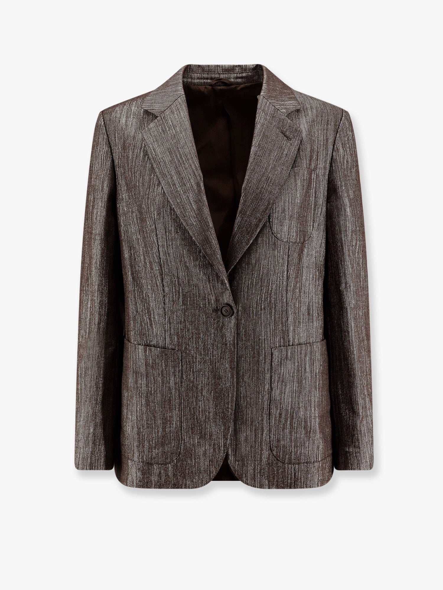 Brunello Cucinelli Single-Breasted Lurex Fabric Blazer - 1