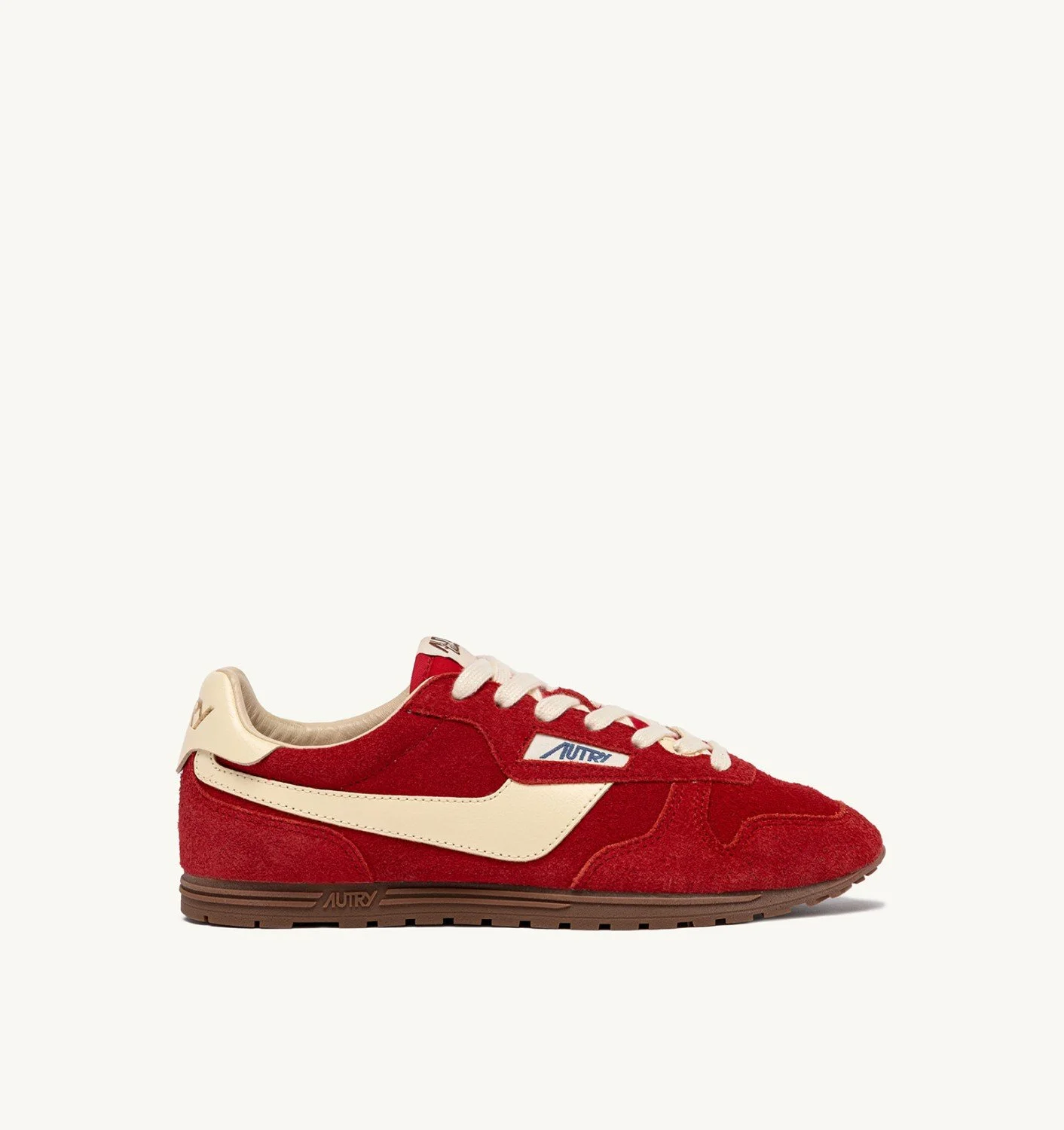 WINDSPIN SNEAKERS IN RUBY AND RUTABAGA SUEDE AND LEATHER - 1