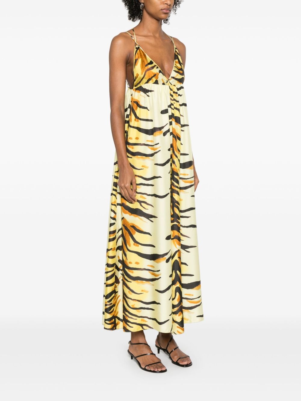 zebra-print maxi dress - 3