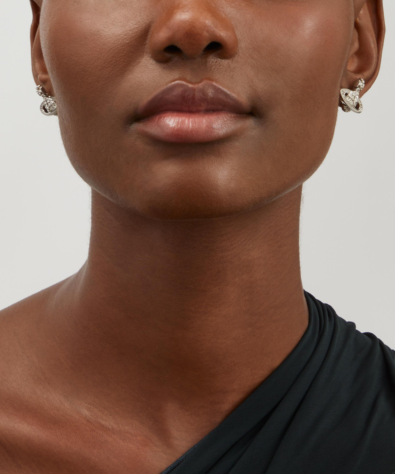 Vivienne Westwood Silver-Tone Mini Bas Relief Stud Earrings outlook