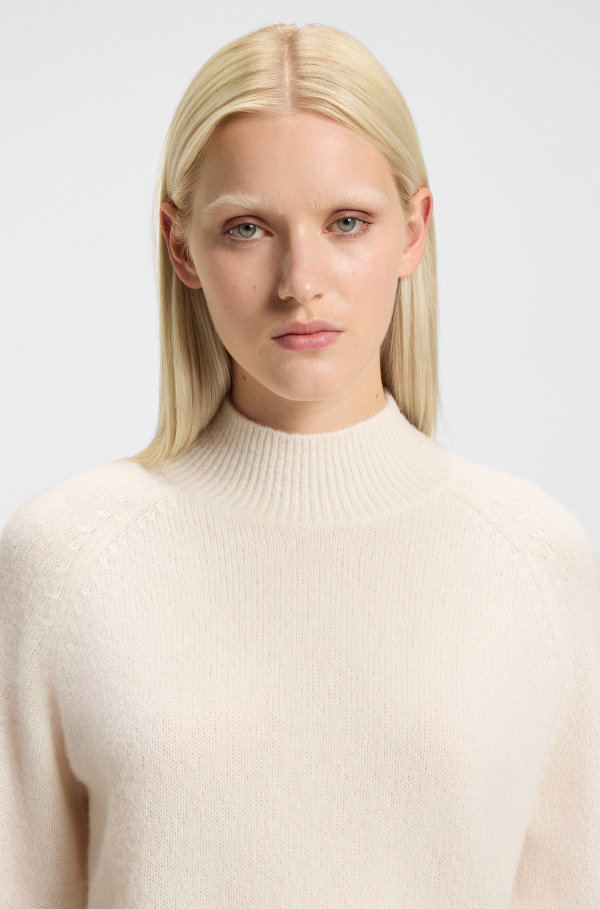 RELAXED-FIT MOCK-NECK SWEATER IN A WOOL BLEND - 5